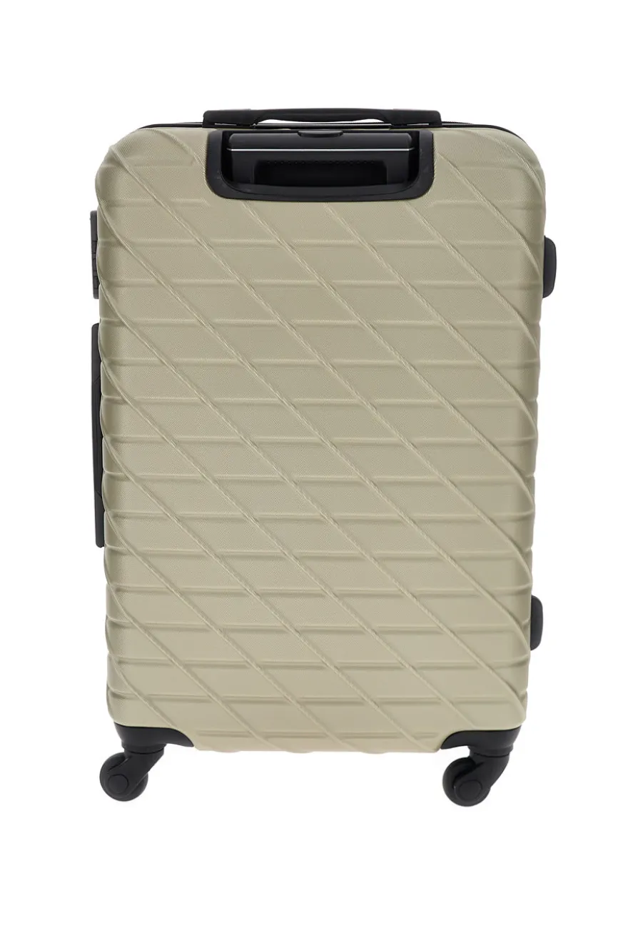 Trolley medio champagne rigido con 4 ruote Prima riga PR157/M