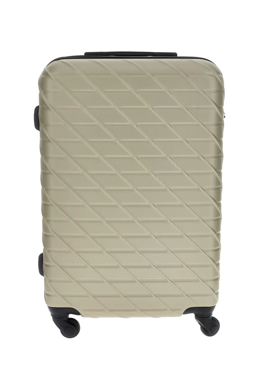 Trolley medio champagne rigido con 4 ruote Prima riga PR157/M