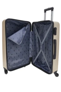 Trolley medio champagne rigido con ruote multidirezionali 2T2L 175/M
