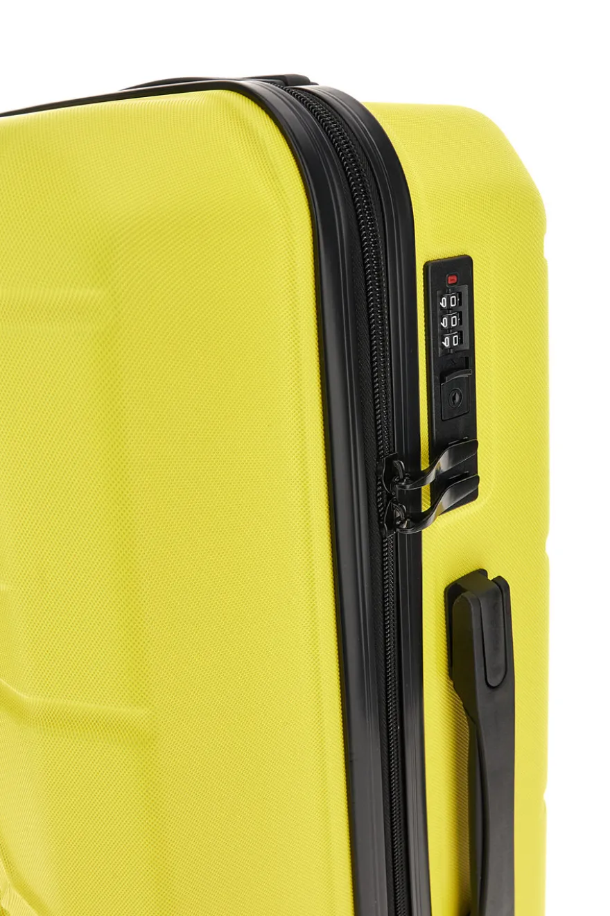 Trolley medio giallo rigido 4 ruote Indigeno INDIGENO179/M