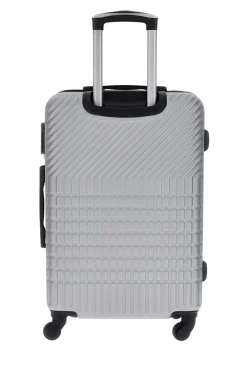 Trolley medio grigio rigido con 4 ruote Prima riga PR169/M