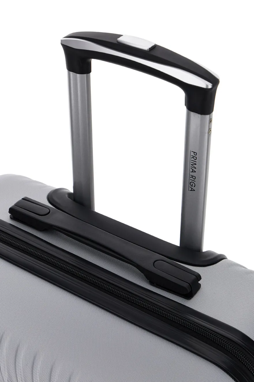 Trolley medio grigio rigido con 4 ruote Prima riga PR169/M
