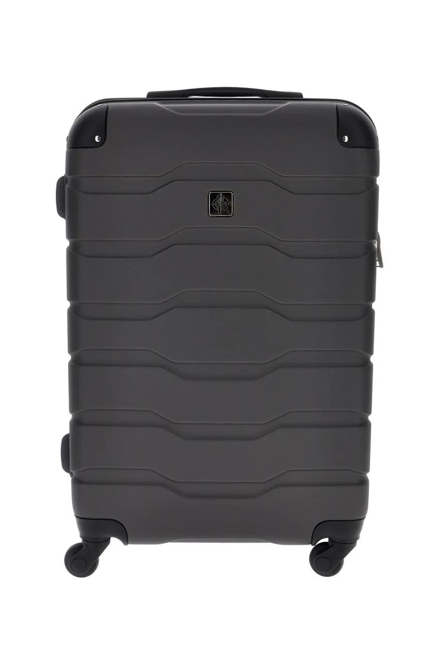 Trolley medio grigio rigido con 4 ruote 2T2L156/M
