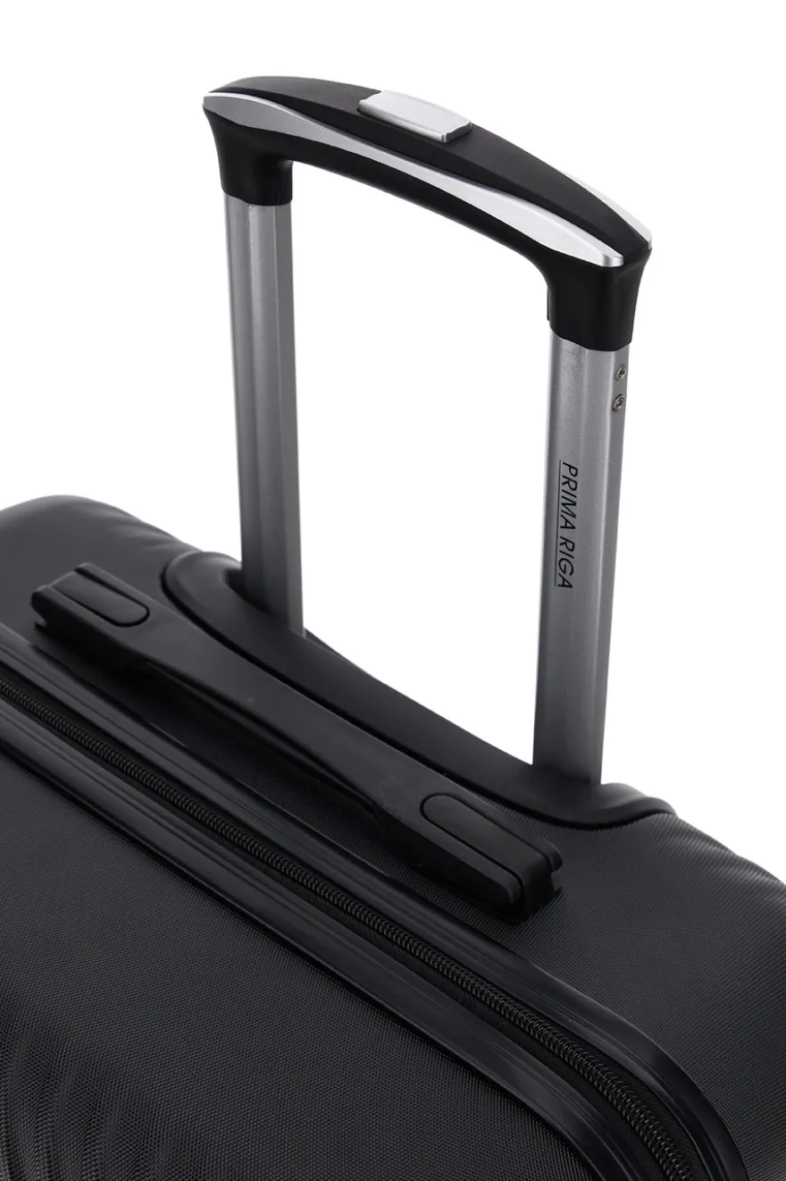 Trolley medio nero rigido con 4 ruote Prima riga PR169/M