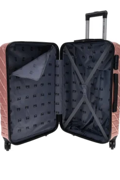 Trolley medio rose gold rigido con 4 ruote Prima riga PR157/M