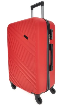 Trolley medio rosso rigido con ruote piroettanti Prima Riga PR162/M