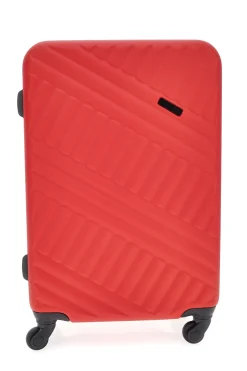 Trolley medio rosso rigido con ruote piroettanti Prima Riga PR162/M