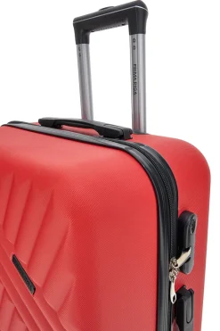 Trolley medio rosso rigido con ruote piroettanti Prima Riga PR162/M