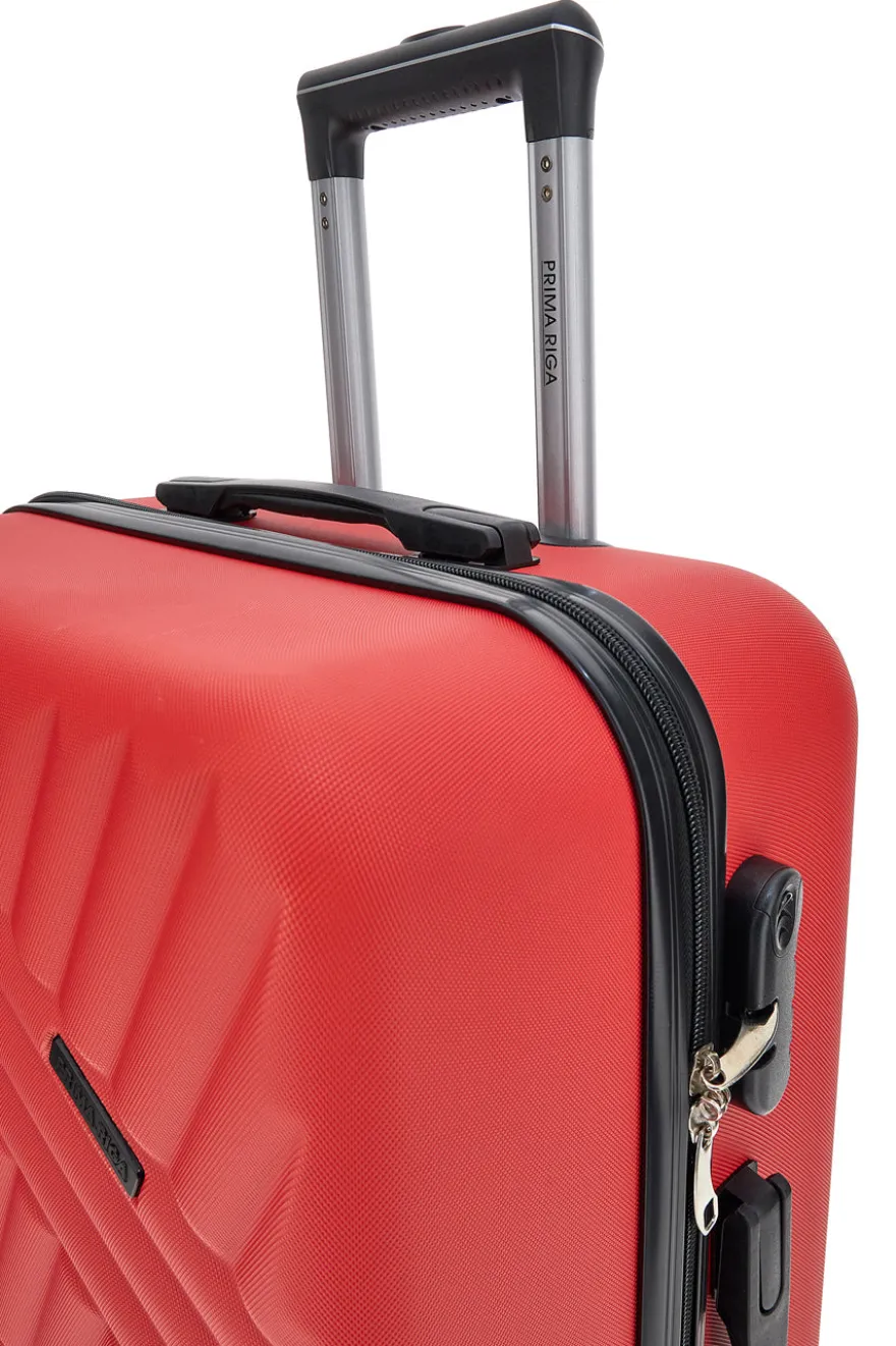 Trolley medio rosso rigido con ruote piroettanti Prima Riga PR162/M