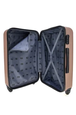 Trolley oro rosa rigido con ruote piroettanti Prima Riga PR162/P