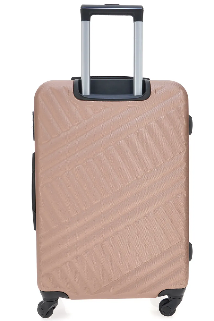 Trolley oro rosa rigido con ruote piroettanti Prima Riga PR162/P