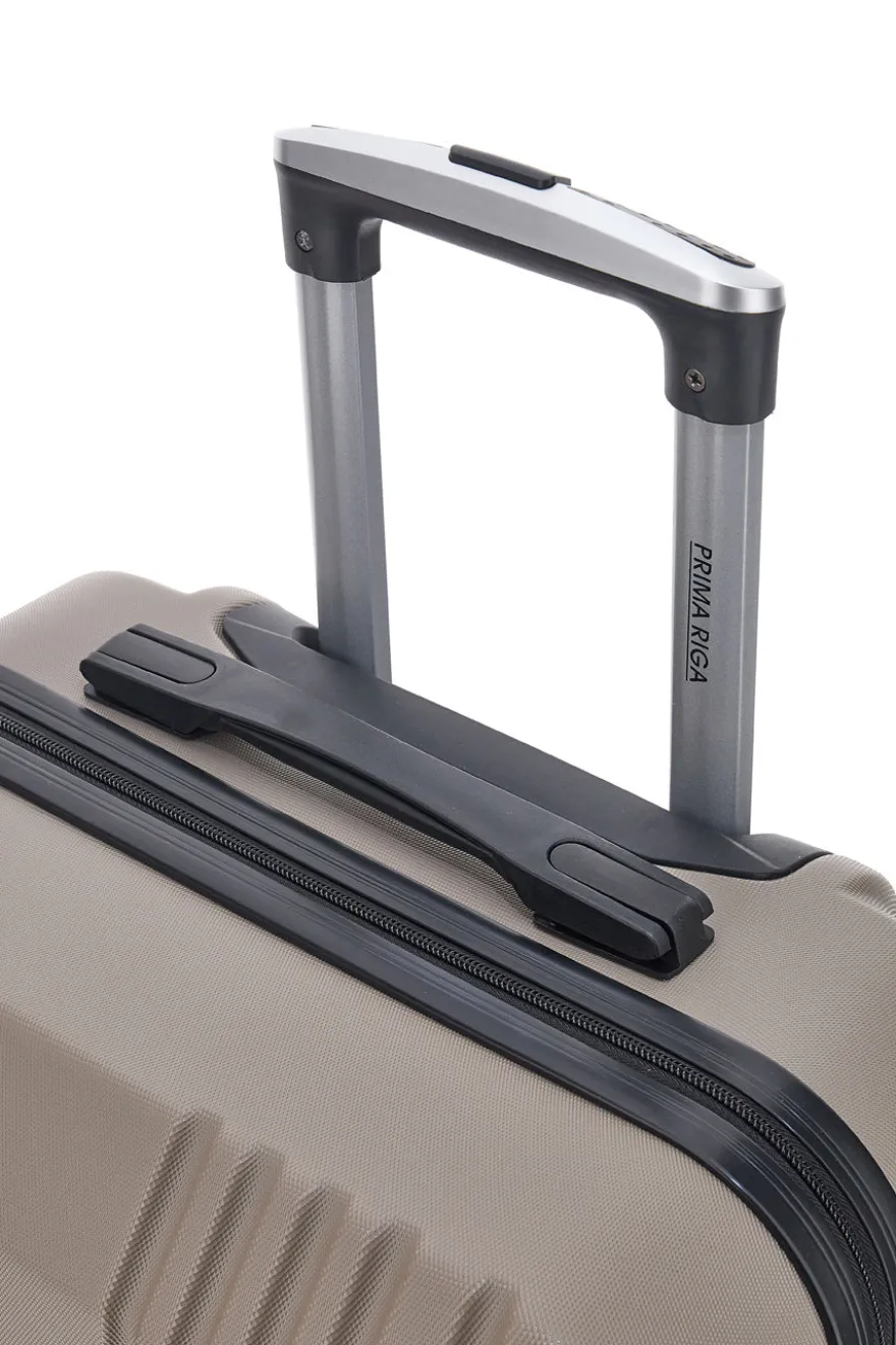 Trolley piccolo beige rigido con 4 ruote PRIMA RIGA 1235170/P
