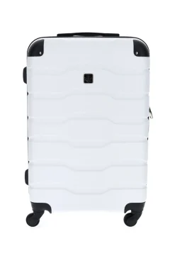 Trolley piccolo bianco rigido con 4 ruote 2T2L156/P