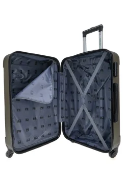 Trolley piccolo bronzo scuro rigido con ruote piroettanti Prima Riga PR161/P