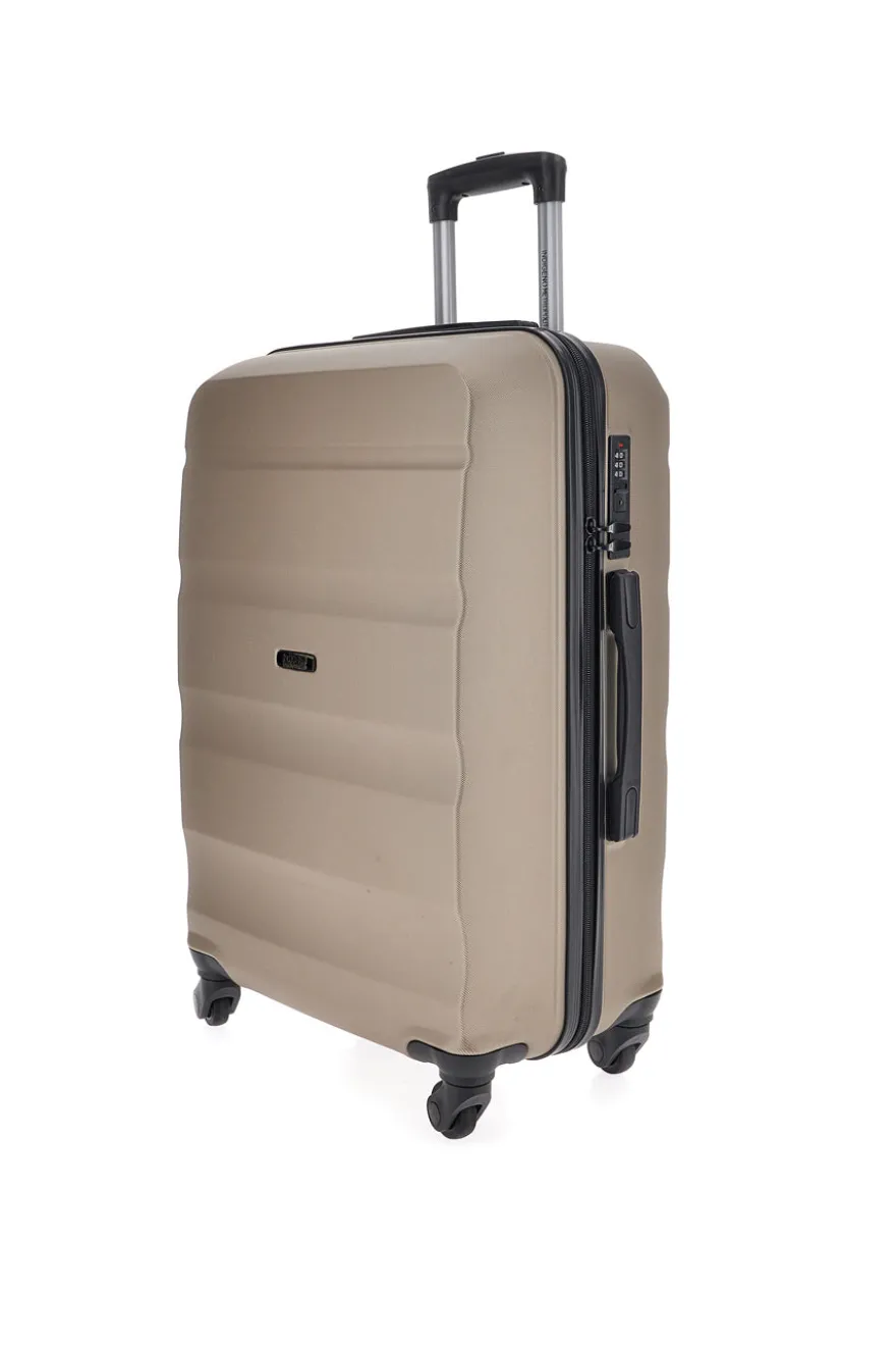 Trolley piccolo champagne con 4 ruote e manico telescopico Indigeno INDIGENO180/P
