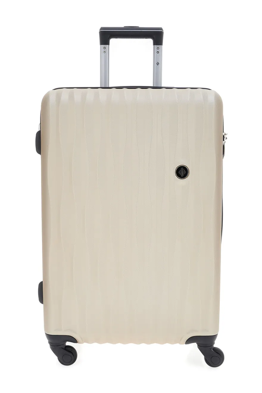 Trolley piccolo champagne rigido con ruote multidirezionali 2T2L 175/P
