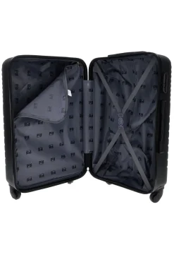 Trolley piccolo nero rigido con 4 ruote Prima riga PR169/P