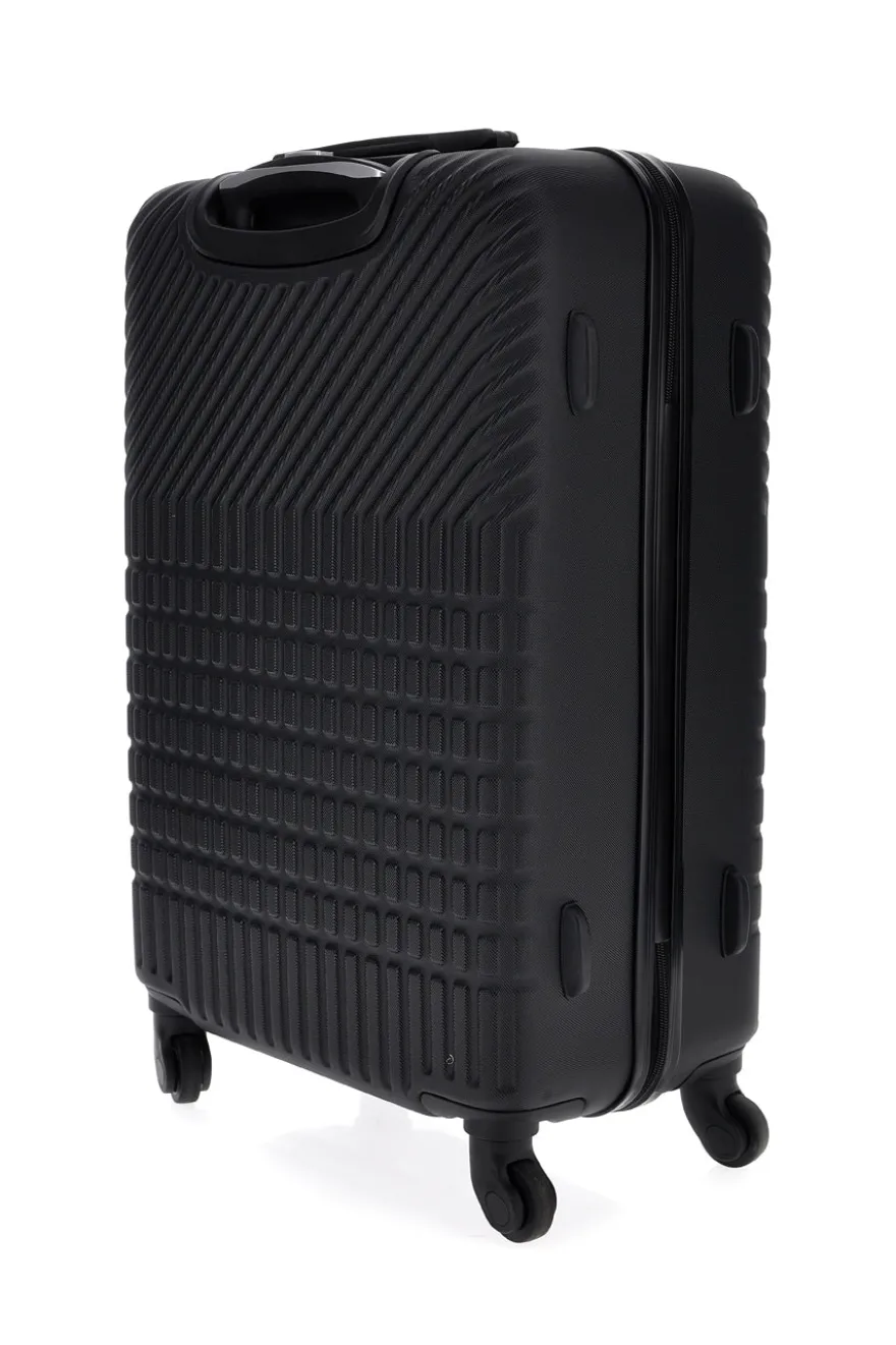 Trolley piccolo nero rigido con 4 ruote Prima riga PR169/P