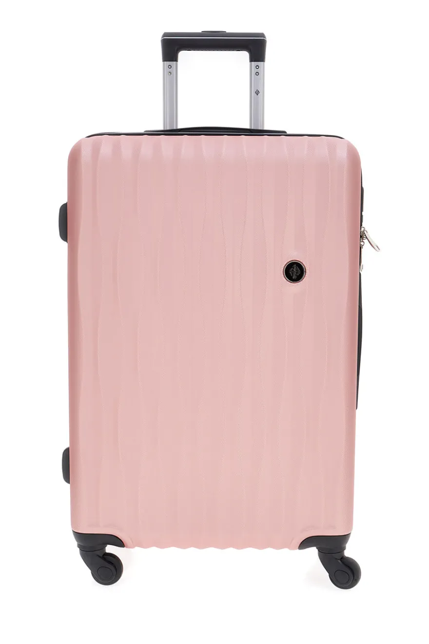 Trolley piccolo rosa rigido con ruote multidirezionali 2T2L 175/P