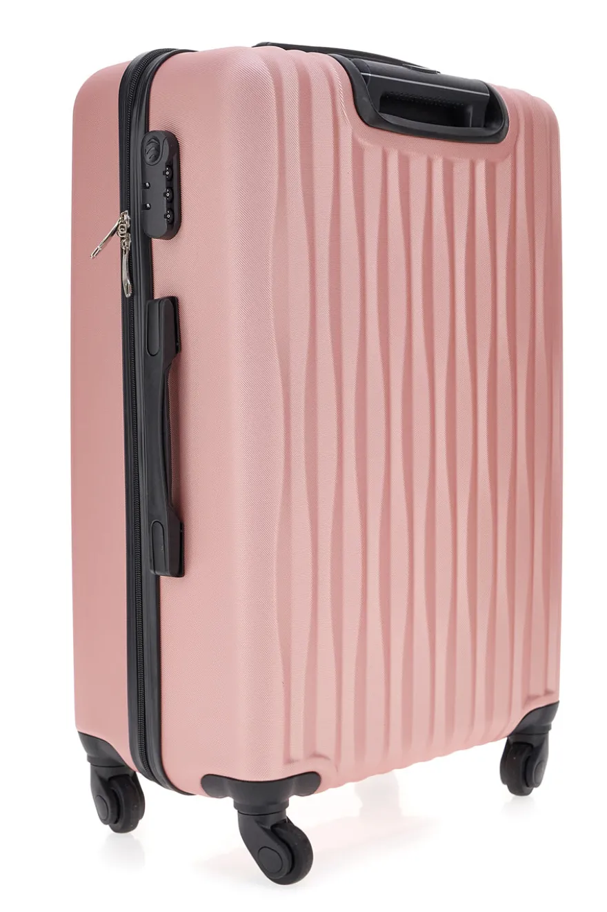 Trolley piccolo rosa rigido con ruote multidirezionali 2T2L 175/P