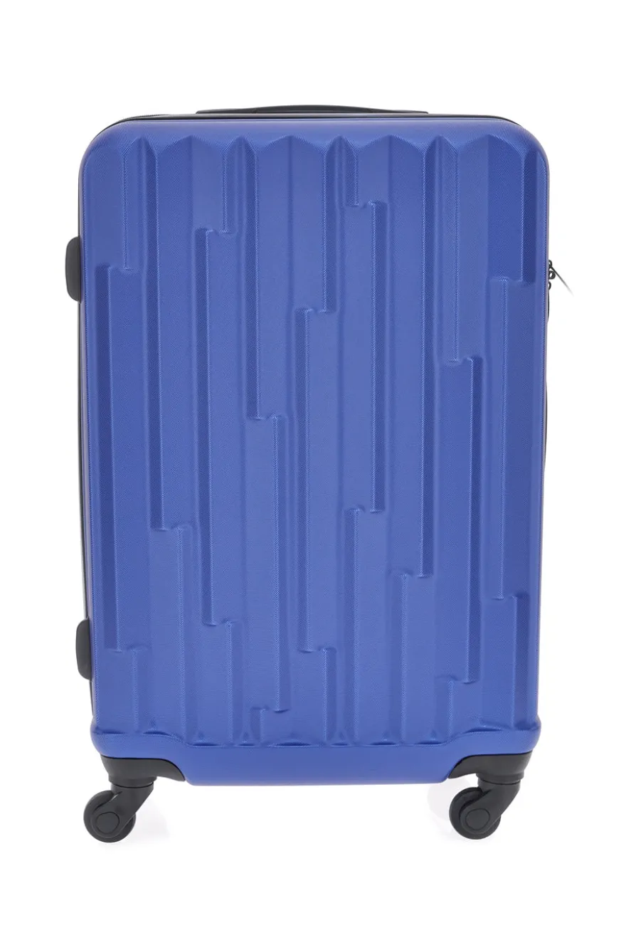 Trolley rigido blu misura media con ruote multidirezionali Indigeno Metropolitano 149/G