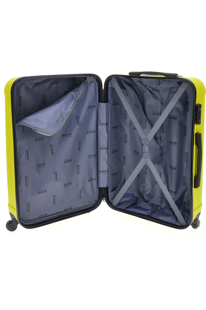 Trolley rigido giallo con chiusura TSA Indigeno 139/P