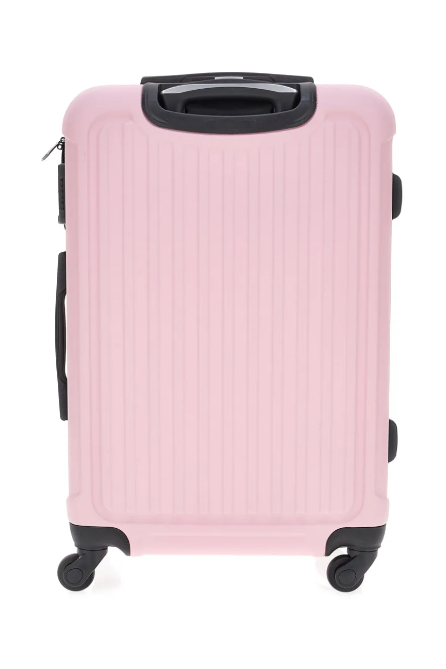 Trolley rigido rosa con chiusura TSA Indigeno 139/P