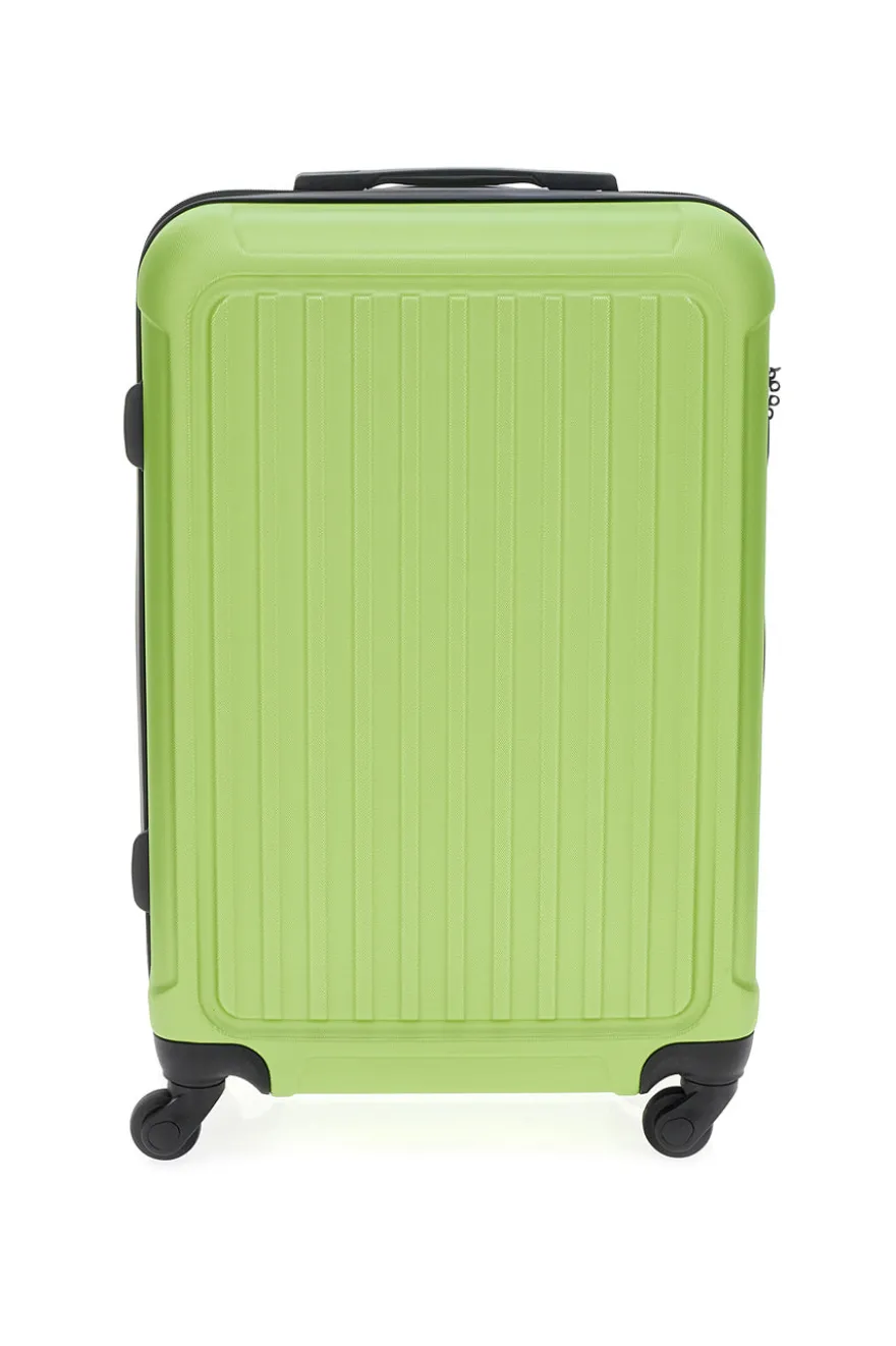 Trolley rigido verde chiaro con chiusura TSA Indigeno 139/M