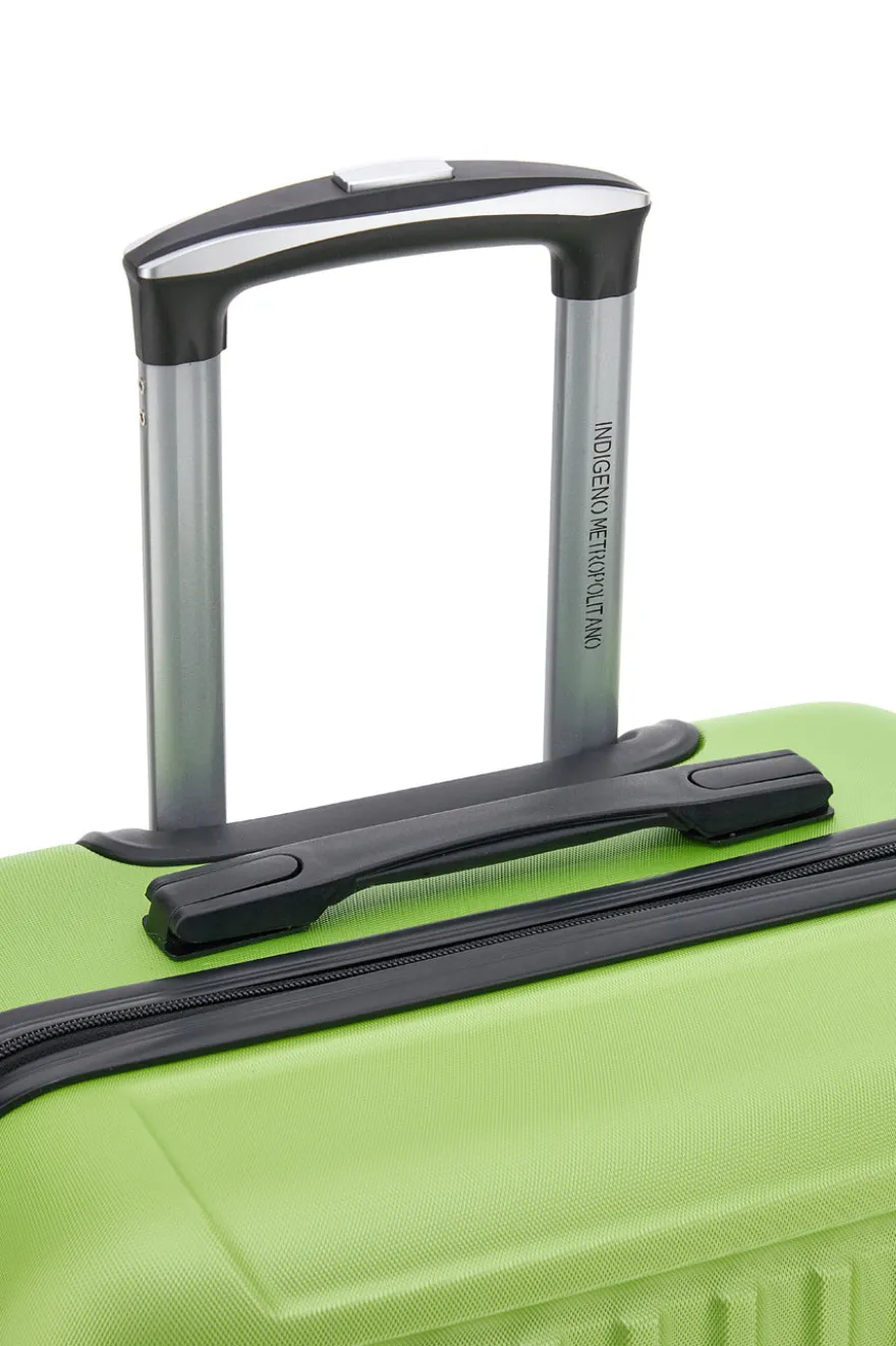 Trolley rigido verde chiaro con chiusura TSA Indigeno 139/M