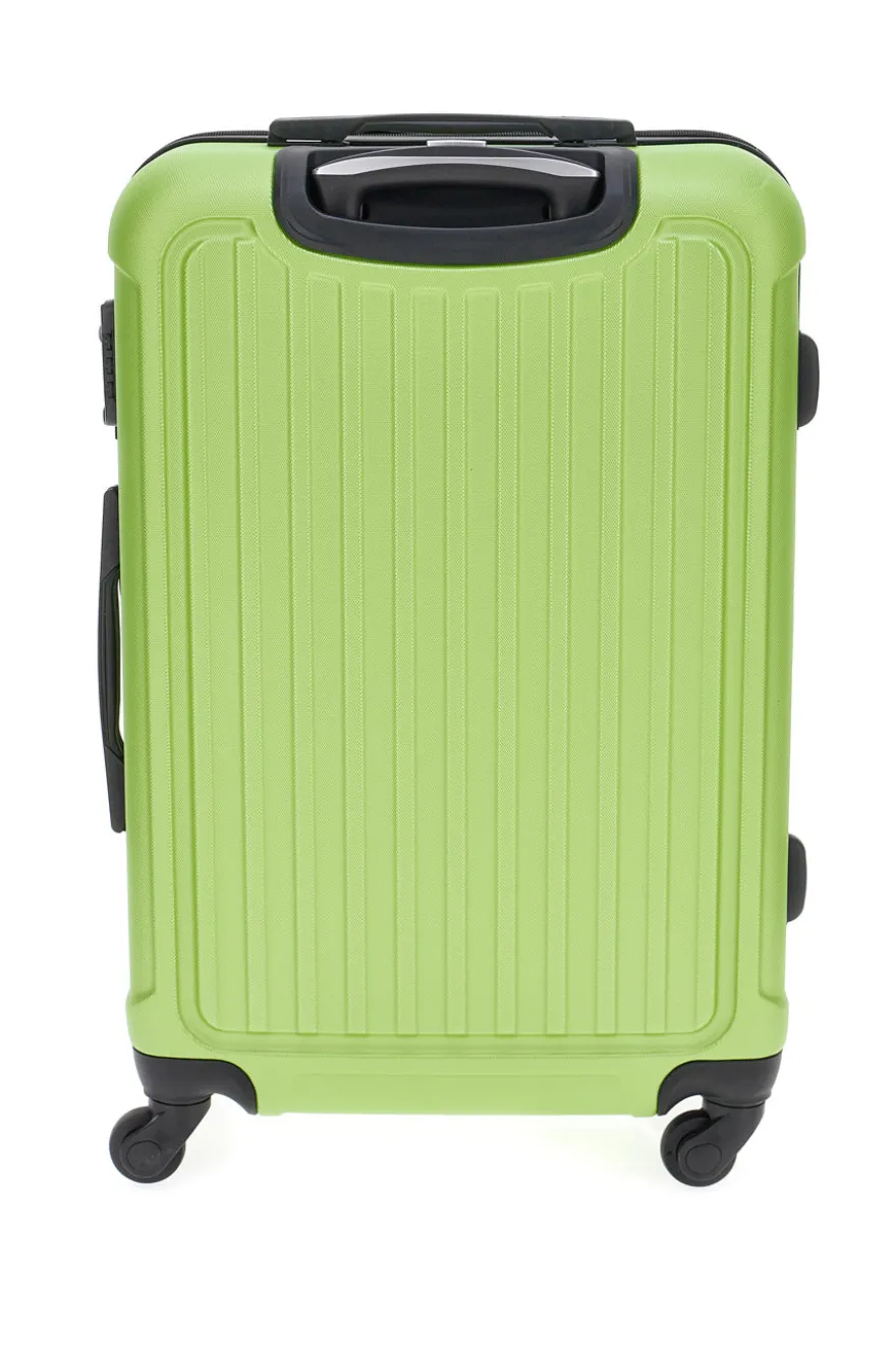 Trolley rigido verde chiaro con chiusura TSA Indigeno 139/M