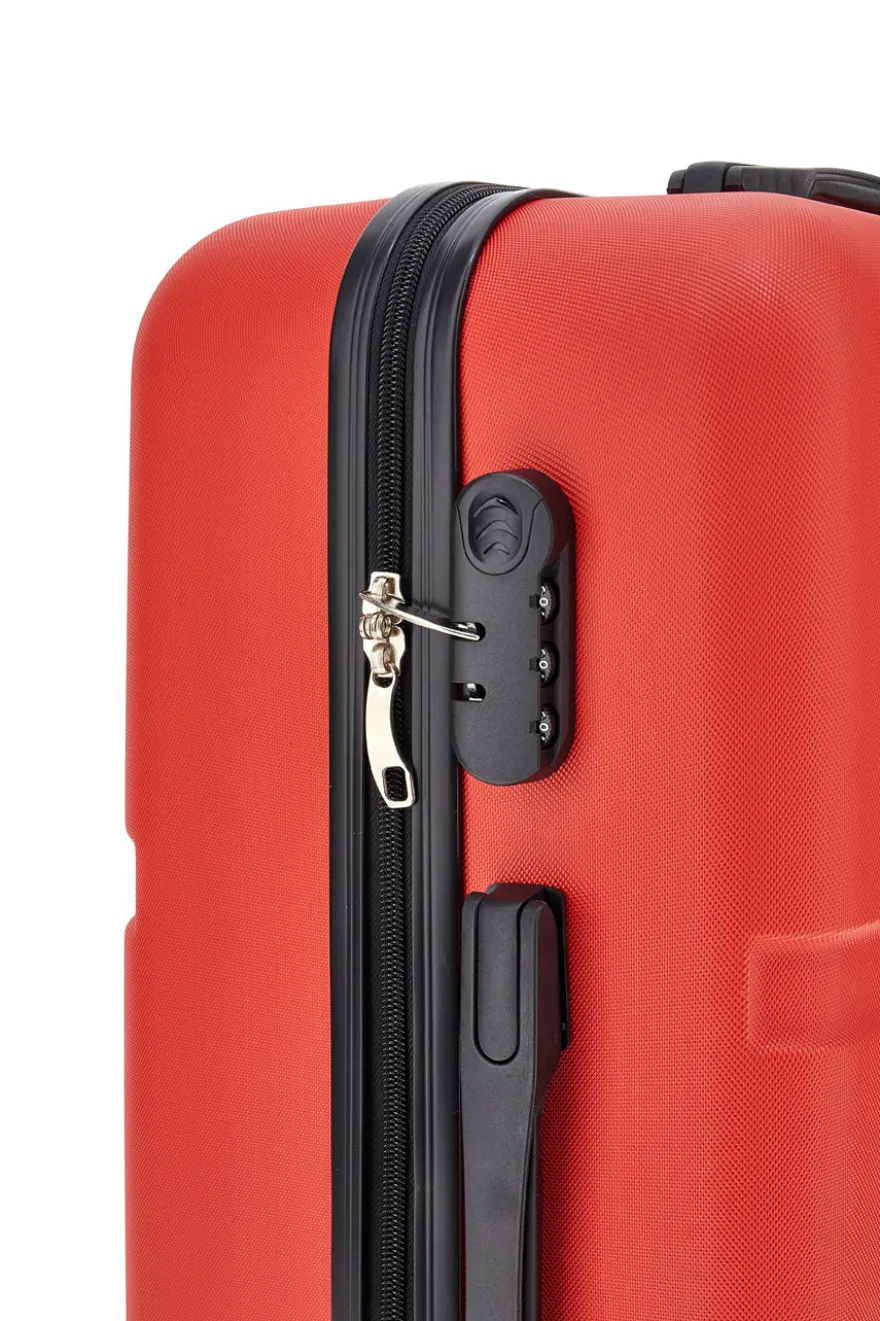 Trolley rosso rigido 4 ruote Prima Riga PR143/M