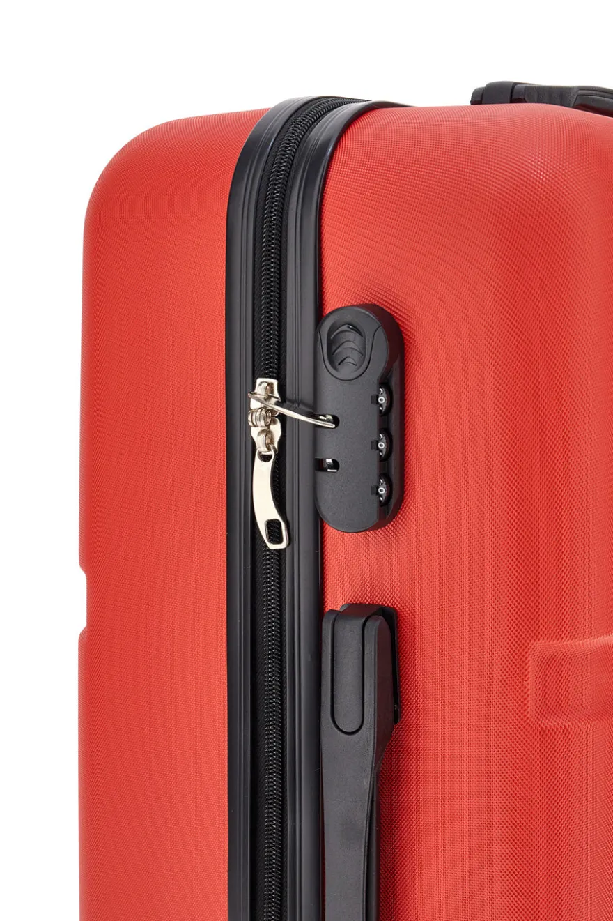 Trolley rosso rigido 4 ruote Prima Riga PR143/G