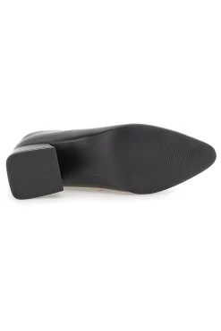 Tronchetti neri con tacco largo decorato Burani 51614C1117