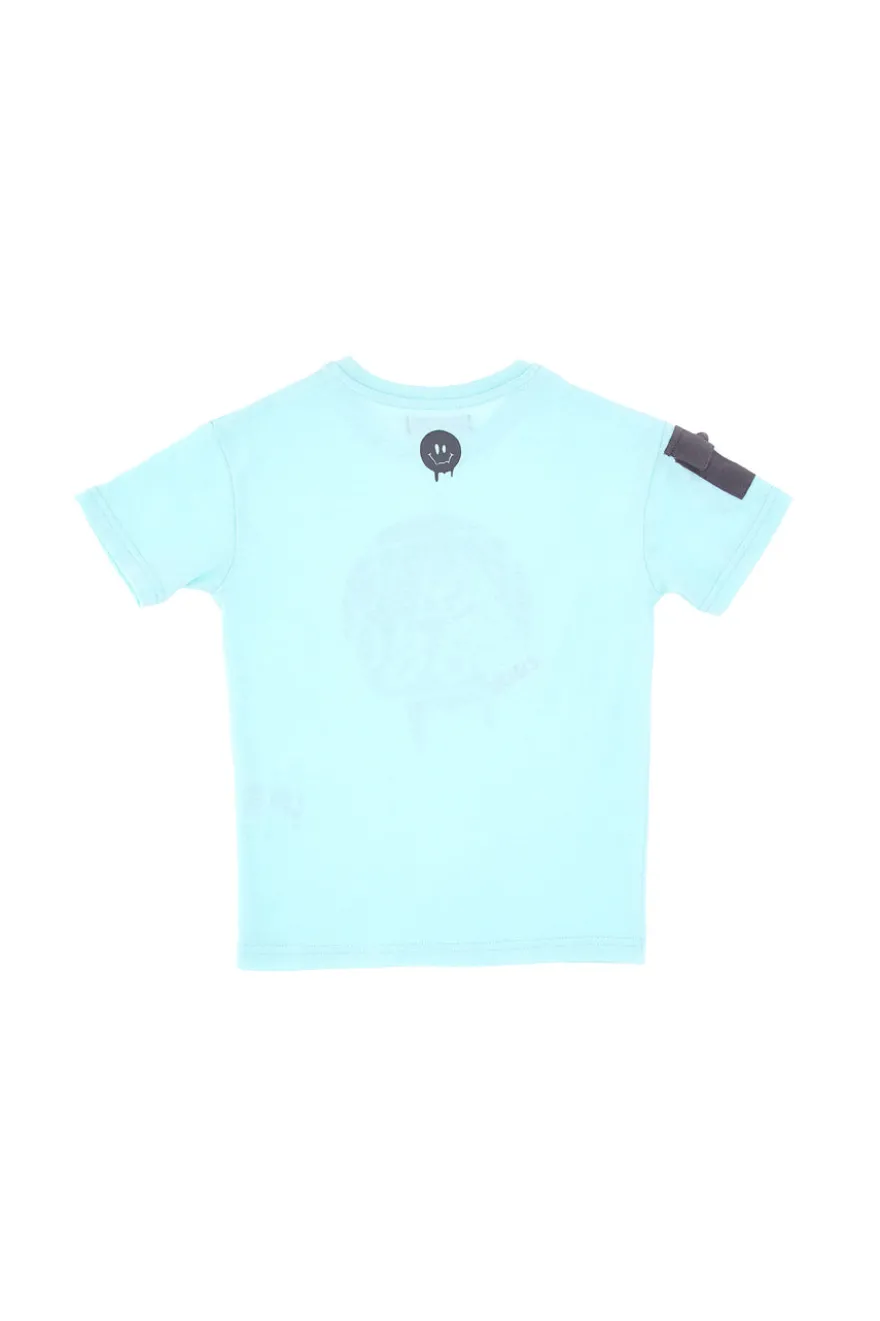 T-Shirt Azzurra Con Taschino Pitt Kids PT-K-T-7018