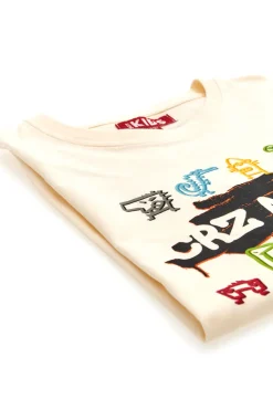T-Shirt Beige Con Stampa sul Petto Pitt Kids PT-K-T-7037