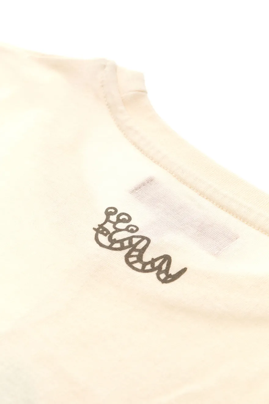 T-Shirt Beige Con Stampa sul Petto Pitt Kids PT-K-T-7037