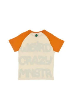 T-Shirt Beige e Arancione PITT KIDS PT-K-T-7036