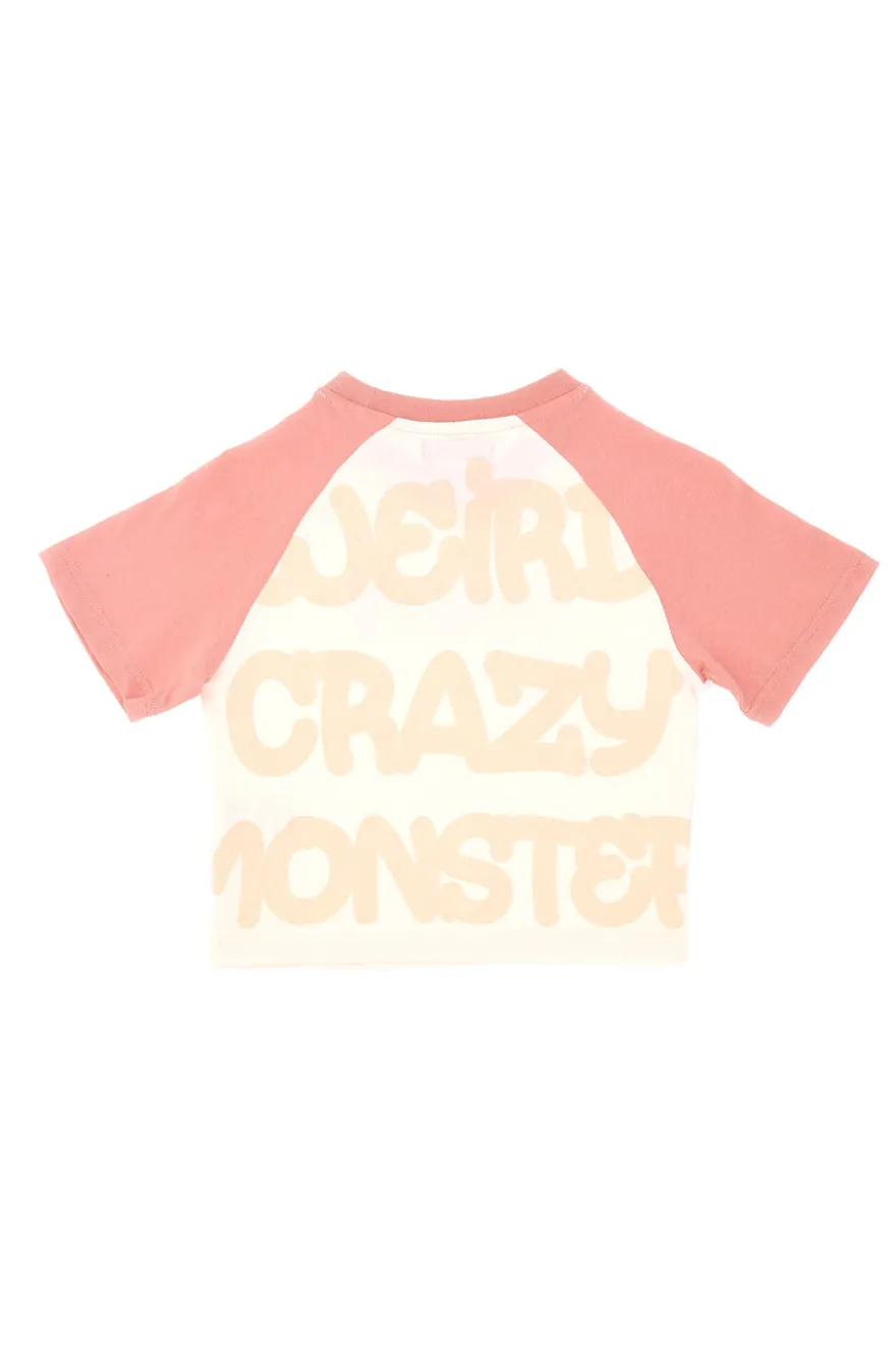 T-shirt Beige e Rosa Pitt Kids PT-K-T-7031
