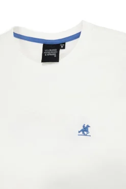 T-shirt bianca 100% cotone U.s. grand polo US61601M
