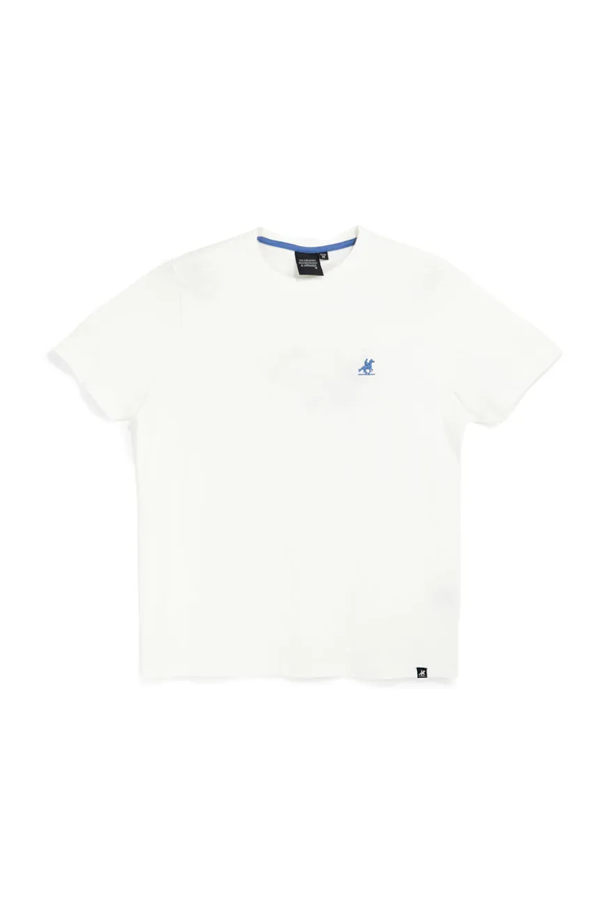 T-shirt bianca 100% cotone U.s. grand polo US61601M