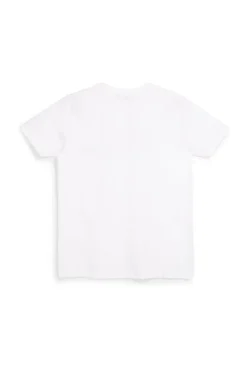 T-shirt bianca con stampa logo Abarth AH017TE