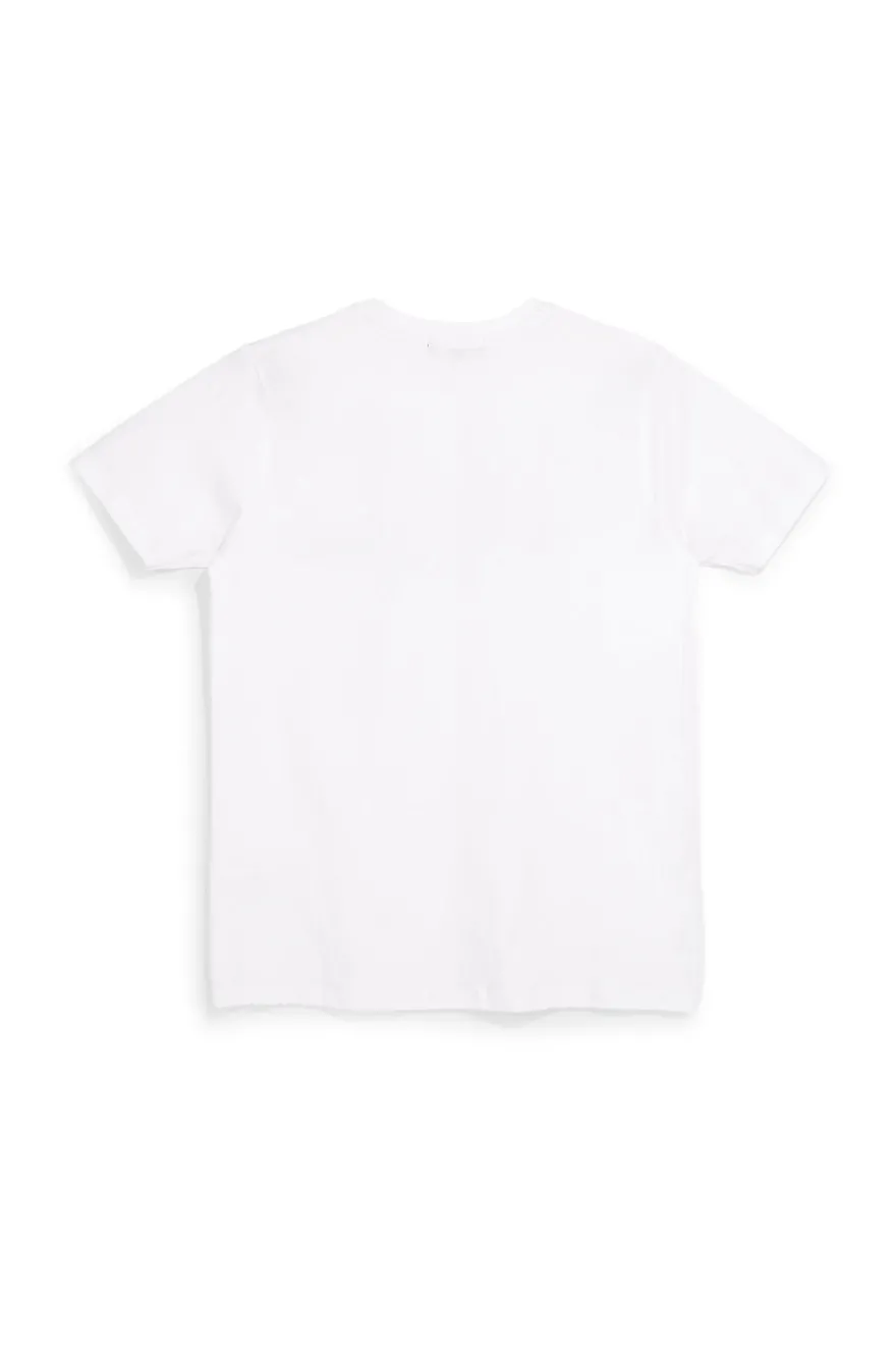 T-shirt bianca con stampa logo Abarth AH017TE