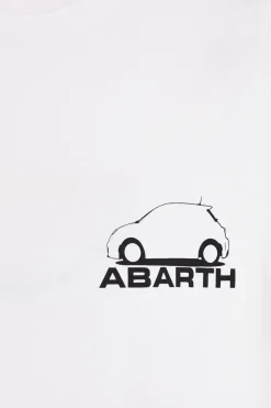 T-shirt bianca con stampa logo Abarth AH017TE