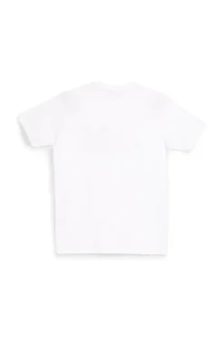 T-shirt bianca con stampa frontale Abarth AH003TE