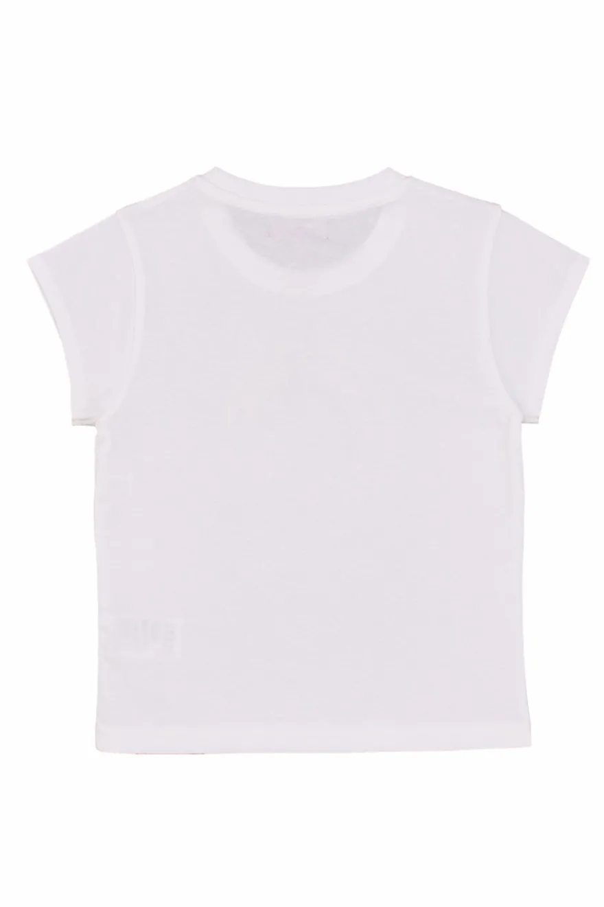 T-Shirt Bianca Con Stampa Pitt Kids PT-G-T-05080