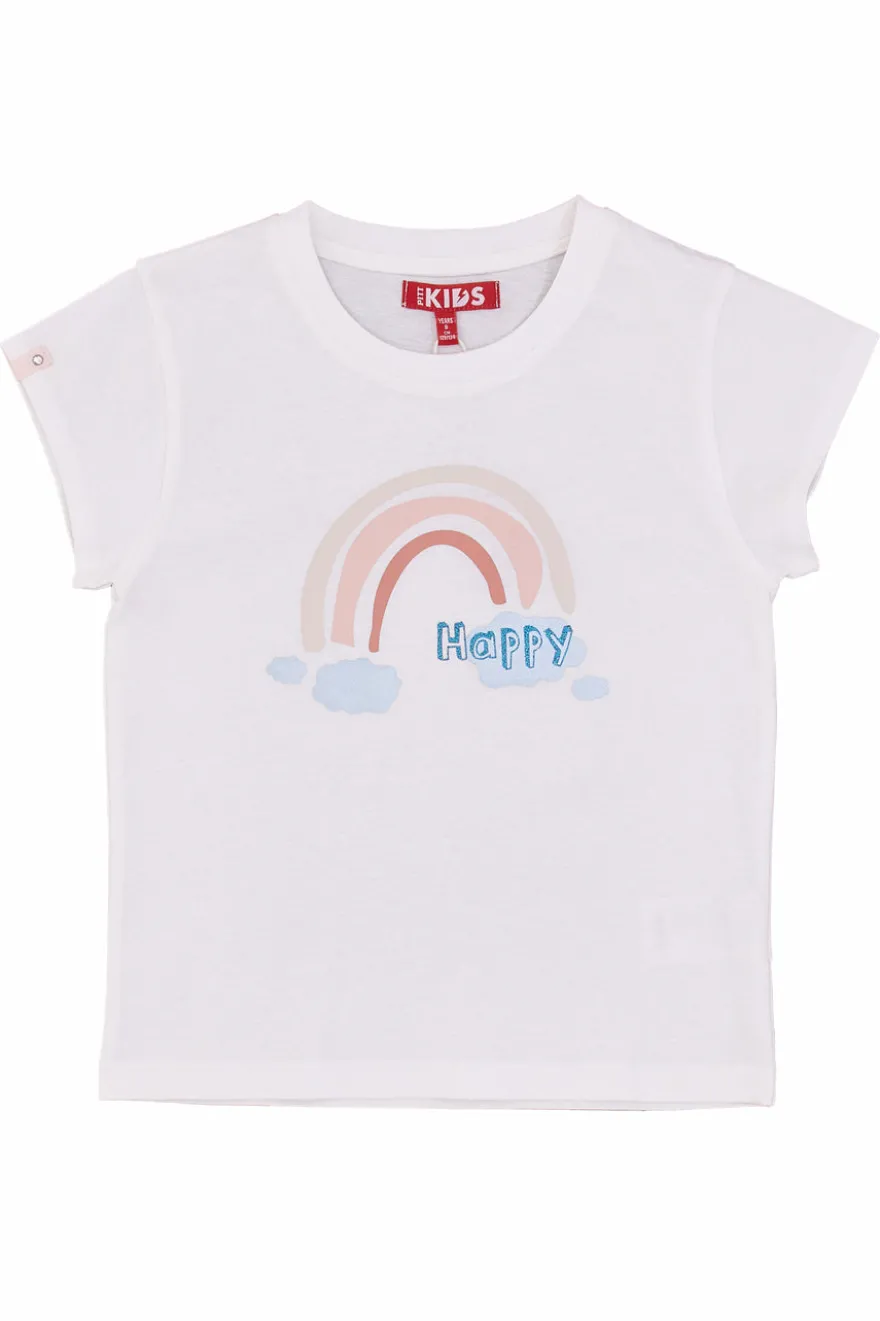 T-Shirt Bianca Con Stampa Pitt Kids PT-G-T-05080