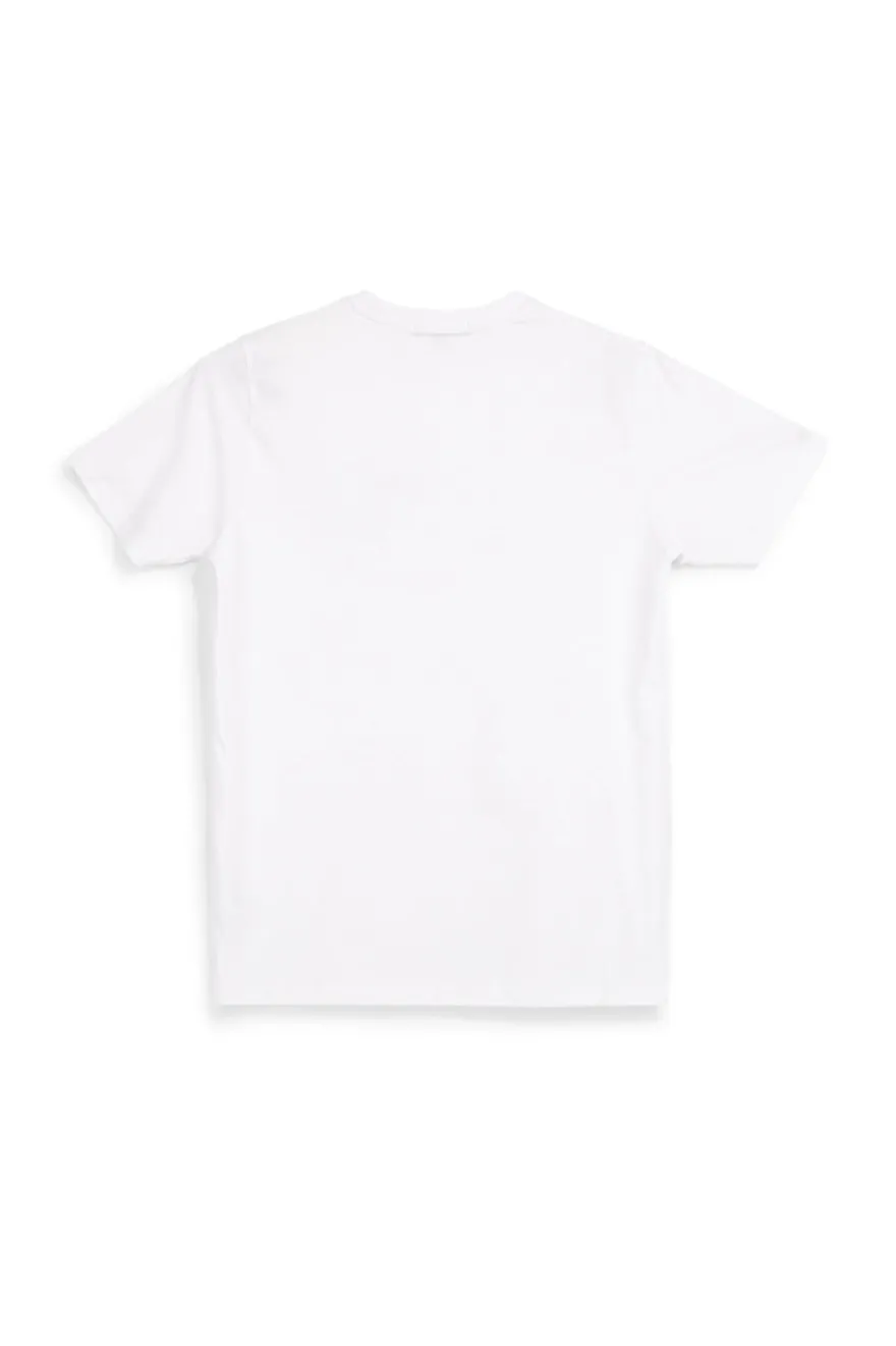 T-shirt bianca in cotone made in Italy Abarth 01