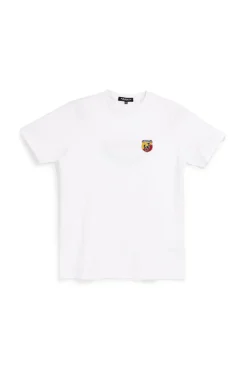 T-shirt bianca in cotone made in Italy Abarth 01