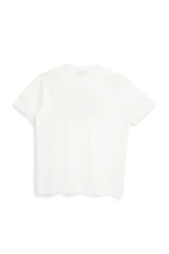 T-shirt bianco scollo a V manica corta Sevenoaks NBY702