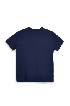 T-shirt blu con bottoni Sevenoaks NBY1343